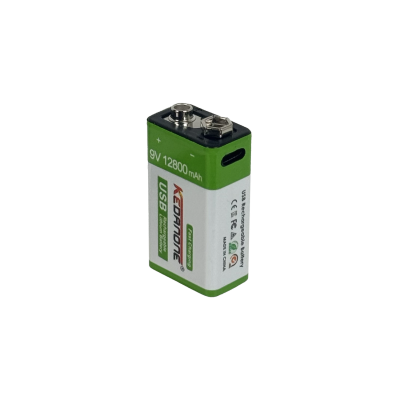 9V-12800C 9V USB-C Recargable 12800mAH Litio Pila/Bateria