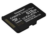 Kingston Tarjeta de Memoria 512MB microSD Canvas selec