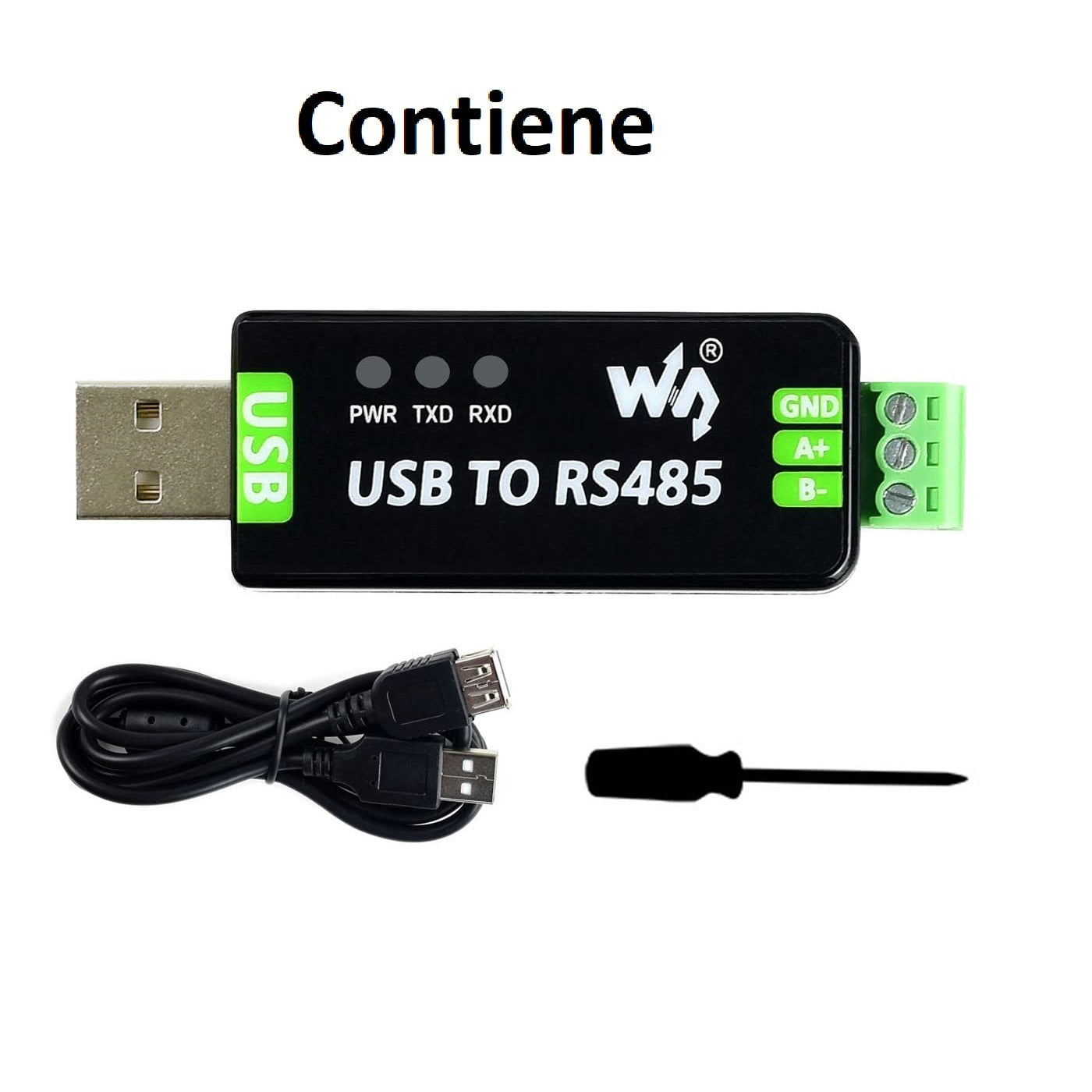 Adaptador Industrial Bidireccional USB a RS485 para Conversión de Protocolos