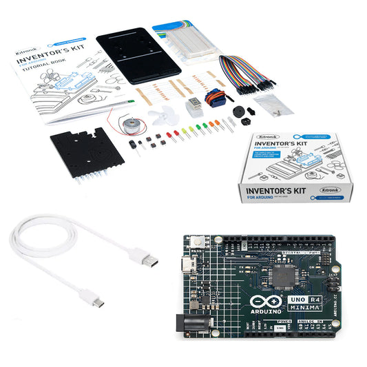 Conjunto de Iniciación Kitronik equipado con Arduino UNO R4 Mínima e Interfaz Tipo C