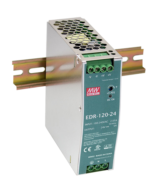 Fuente de poder Riel DIN metálica 120W EDR-120 - 12V