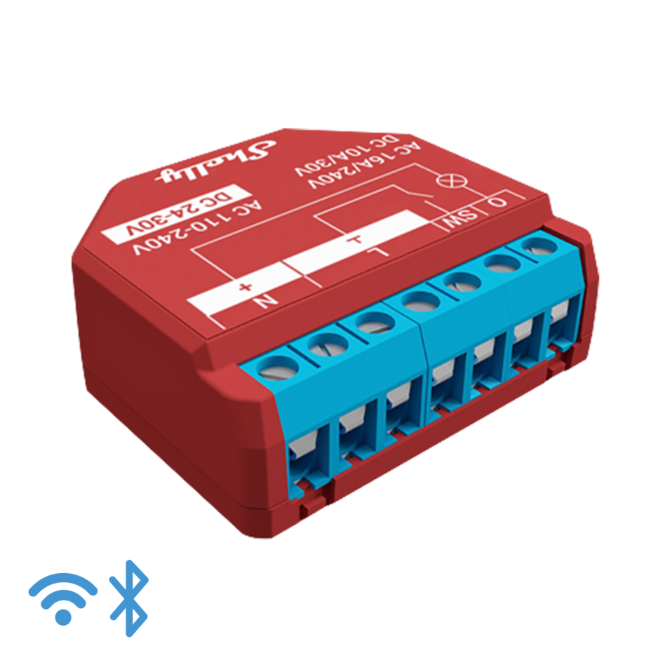 Relé inteligente con medidor de energía operado por WiFi, 1 canal 15A con contactos secos - Certificación UL
