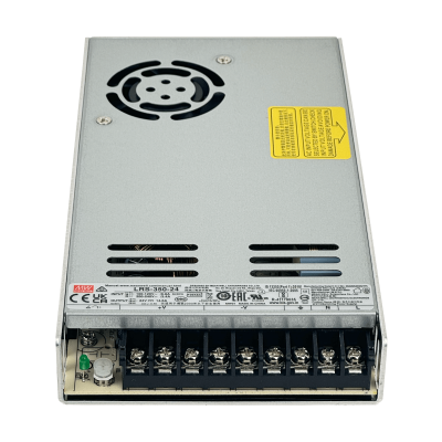 LRS-350-24 Fuente de alimentación conmutada metálica MEANWELL de 350 W, salida ajustable de 24 V y 14,6 A, con ventilación