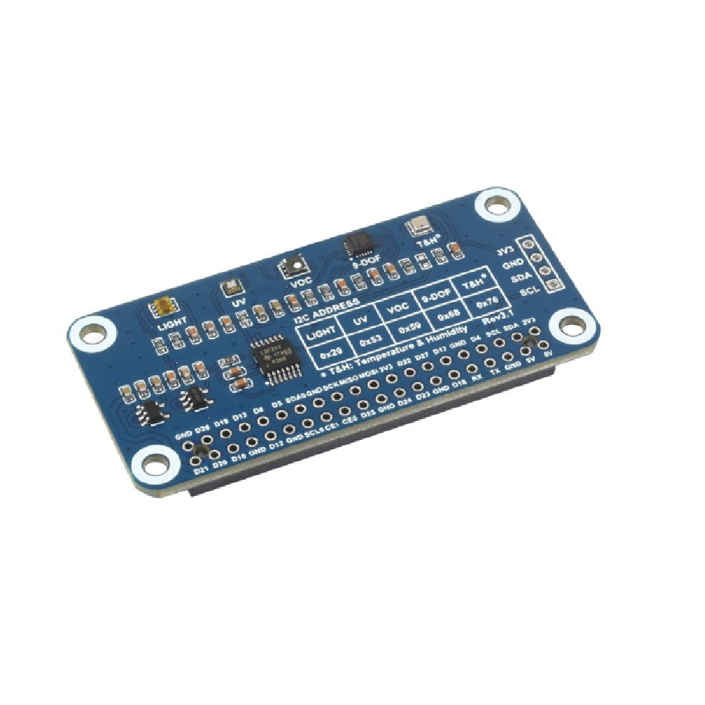 Sombrero Sensor para Raspberry Pi – Unidad Integrada de Múltiples Parámetros Ambientales I2C