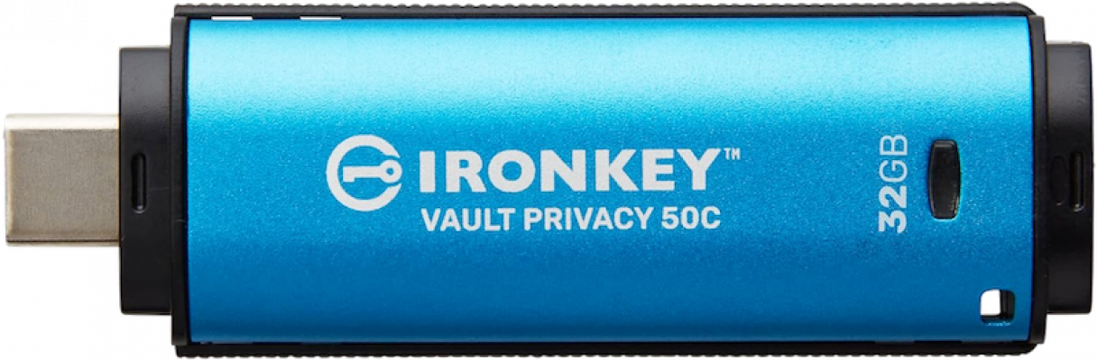 PD-32C. Memoria USB-C Kingston IronKey IKVP50C de 32 GB con cifrado AES de 256 bits