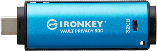PD-32C. Memoria USB-C Kingston IronKey IKVP50C de 32 GB con cifrado AES de 256 bits