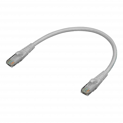 CP6G-03-4. LINKMADE Pack de 4 Cables Patch CAT6 Gris LSZH 30cm Moldeados Multifilar 4x0,3m
