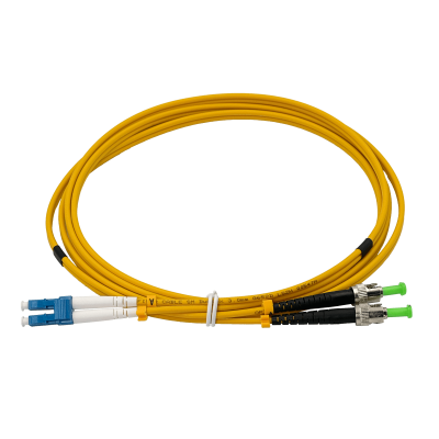 JFSLU2. Cable puente dúplex monomodo SM de fibra óptica 9/125um de 3mm, 2 metros, conectores LC/UPC-ST/APC