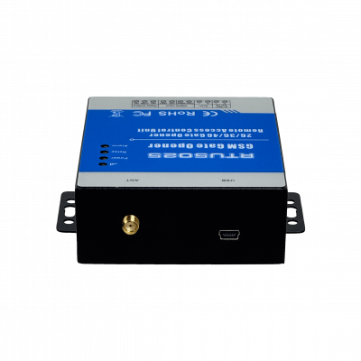 RTU-5025. Controlador de acceso 4G 1-SIM 2-NA/NC 1-sirena mini-USB-H 1A 9-36 VCC
