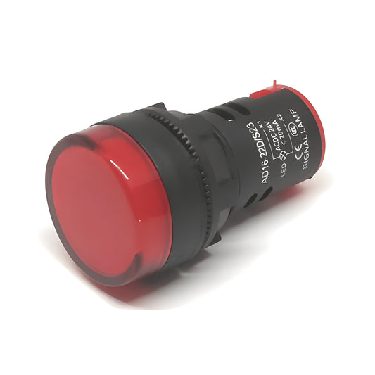 Indicador Luminoso Led 22mm 24V Color Rojo