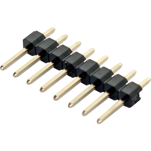 Barra de pines macho simple paso 2.54mm 1 a 40 vías serie BPSC - 3 pines
