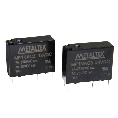 Relé industrial miniatura de potencia 1NA hasta 10A serie MF - 12VDC