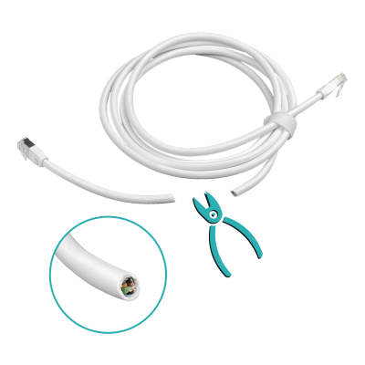 WOP-2 UBIQUITI 2mt Blanco F/UTP Cat5e Cable UACC-Cable-Patch-Outdoor-2M-W