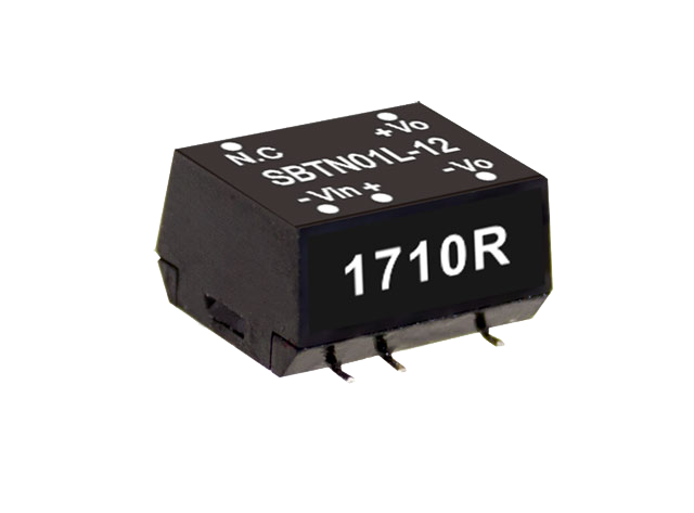 Conversor DC-DC SMD no regulado 1W SBTN01 - 21.6 a 26.4VDC - 12V