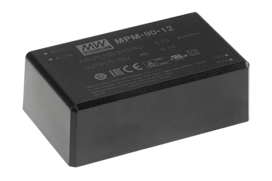 Fuente de poder modular médica 90W MPM-90 - Bloque Terminal - 15V
