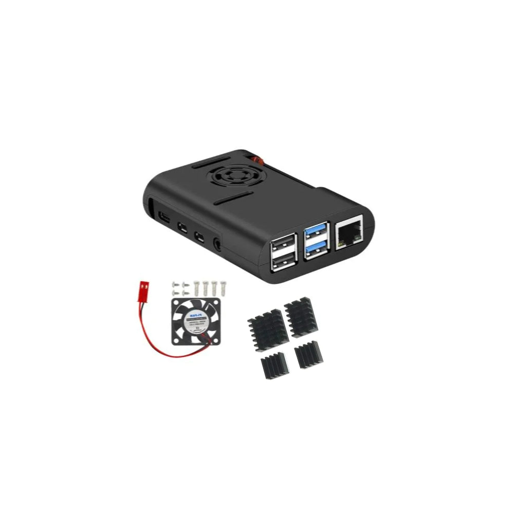 Estuche para Raspberry Pi 4 B con Ventilación y Sistemas de Disipación Térmica