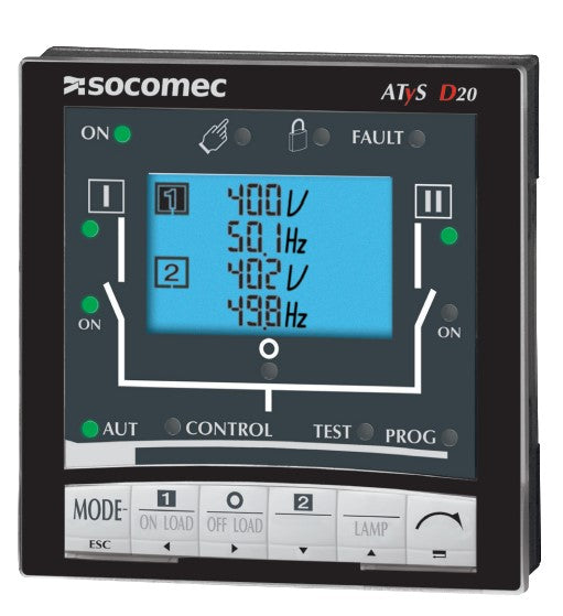 Display externo de control y visualización ATyS D20 Socomec