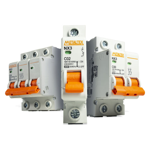 Interruptor automático 1 polo 3kA curva C serie NX3 - 50A