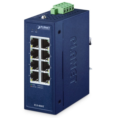 Conmutador Ethernet Gigabit Industrial compacto IGS-800T de 8 Puertos 10/100/1000T