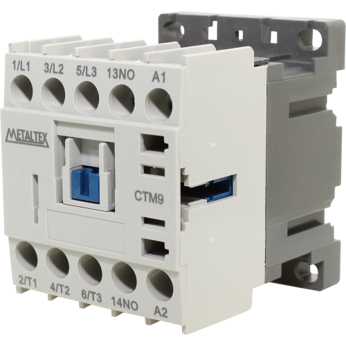 Mini contactor tripolar 9A AC3 serie CTM9 - 110VAC - 1NC