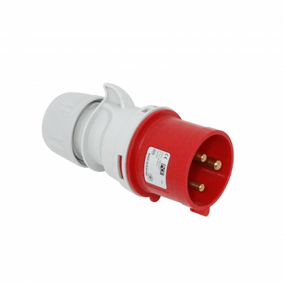 023-9. PCE Tipo023-9h 32A IP44 Macho Volante Clavija Industrial 690V 2P+Tierra