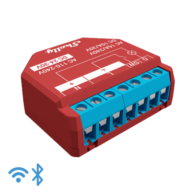 Relé inteligente con medidor de energía operado por WiFi, 1 canal 15A con contactos secos - Certificación UL