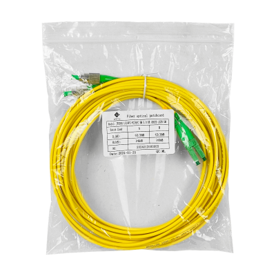 JFSBH5. Cable Conectorizado de Fibra Óptica Monomodo SM Dúplex LC/APC a FC/APC de 5 metros, 9/125 µm