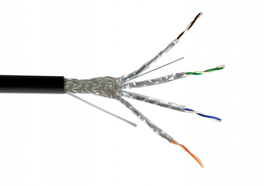 CBXAL-SN2 LINKMADE Cable de Cobre Unifilar Cat6A S/FTP Exterior PE Negro 200mt en Caja