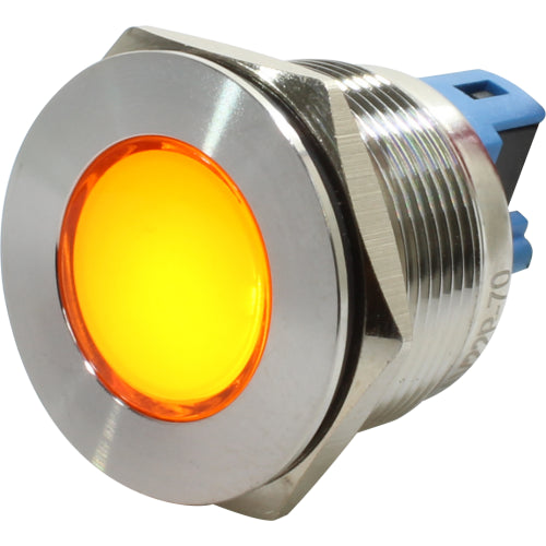 Luz piloto antivandálico metálico 22mm serie AV-P - Verde - 220VAC/DC