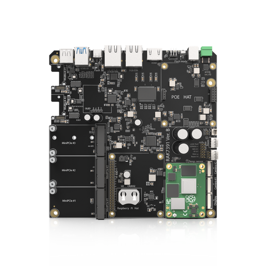 WisGate Connect Smart Building RAK7391 - 2GB RAM / 16GB eMMC - Alfa Networks AHPI7292S WiFi HaLow Pi Hat - Gateway 8 canales
