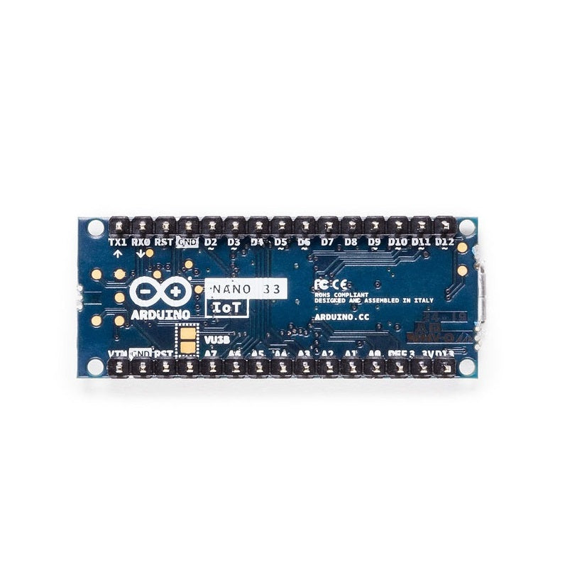 Tarjeta Arduino Nano 33 IoT dotada de Pines de Conexión