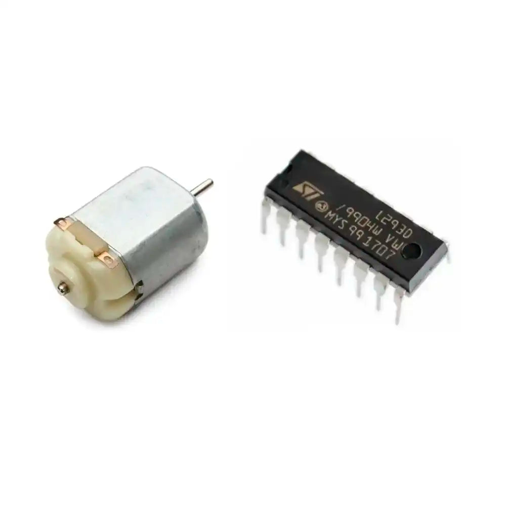 Kit Motor de Corriente Continua Formato Standard 130 incluye Driver Puente H L293D
