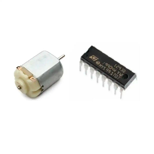Kit Motor de Corriente Continua Formato Standard 130 incluye Driver Puente H L293D