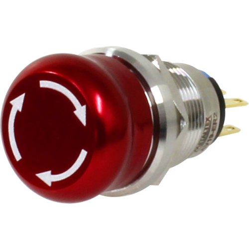 Botón de emergencia antivandálico 1NC+NO Serie AV_E - Ø 19mm