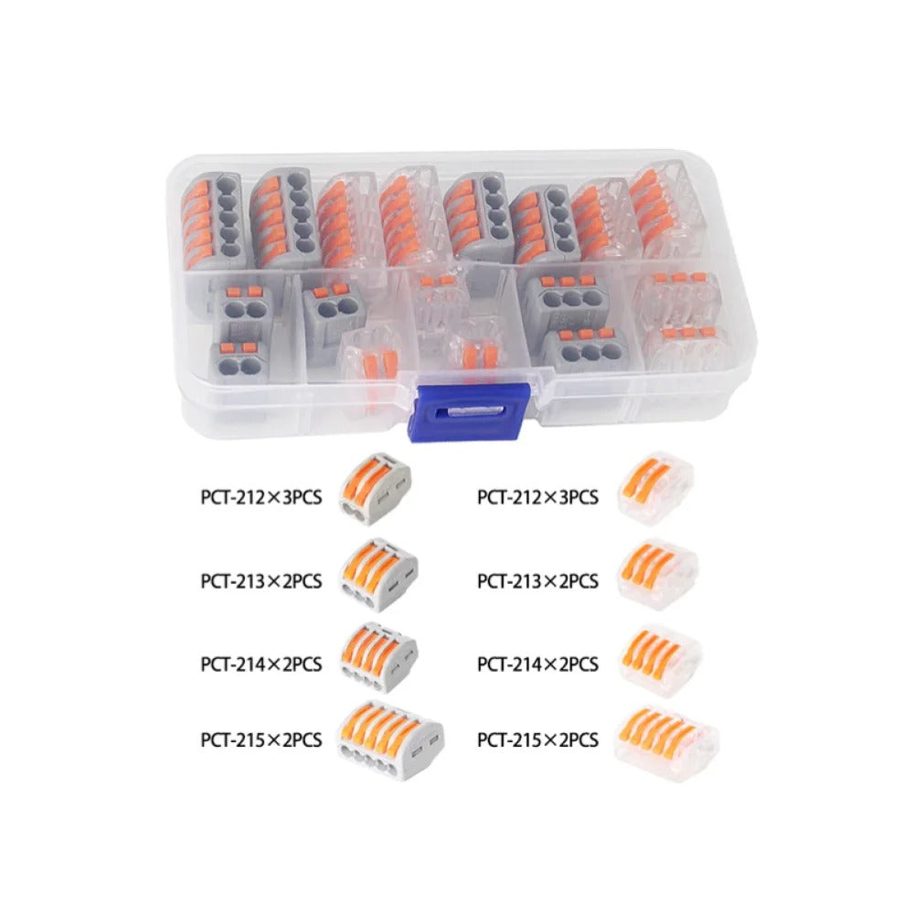 Conjunto de 18 Conectores de Acoplamiento Rápido Modelo Wago PC-21TMM