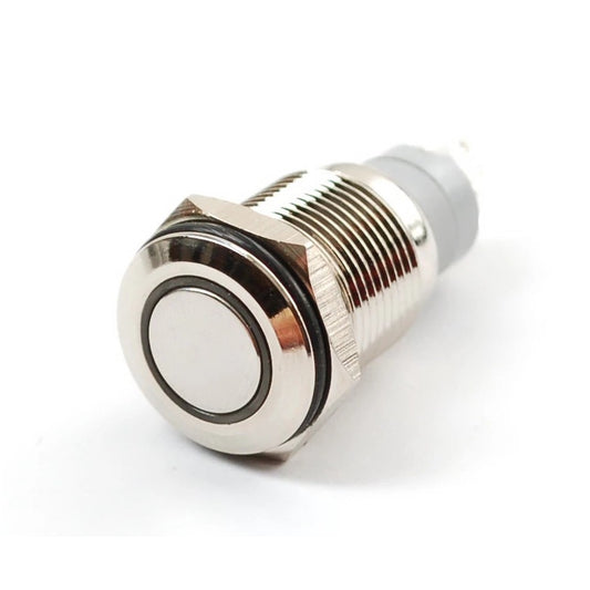 Pulsador Cilíndrico de Metal Impermeabilizado con Indicador Luminoso LED de 16mm