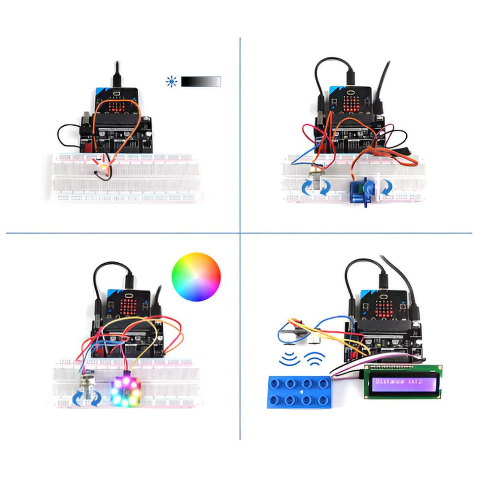 Set Educativo Freenove Avanzado para BBC Micro:bit – 224 Componentes, 44 Actividades Prácticas e Instrucciones Detalladas