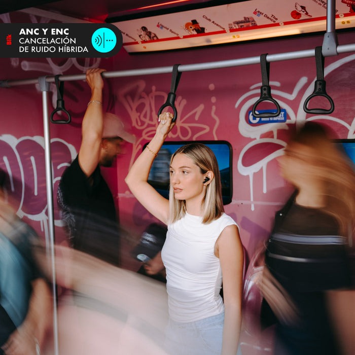 Auriculares Inalámbricos con Tecnología Bluetooth Blik Air1000 Supresión Inteligente de Ruido Autonomía 25 horas