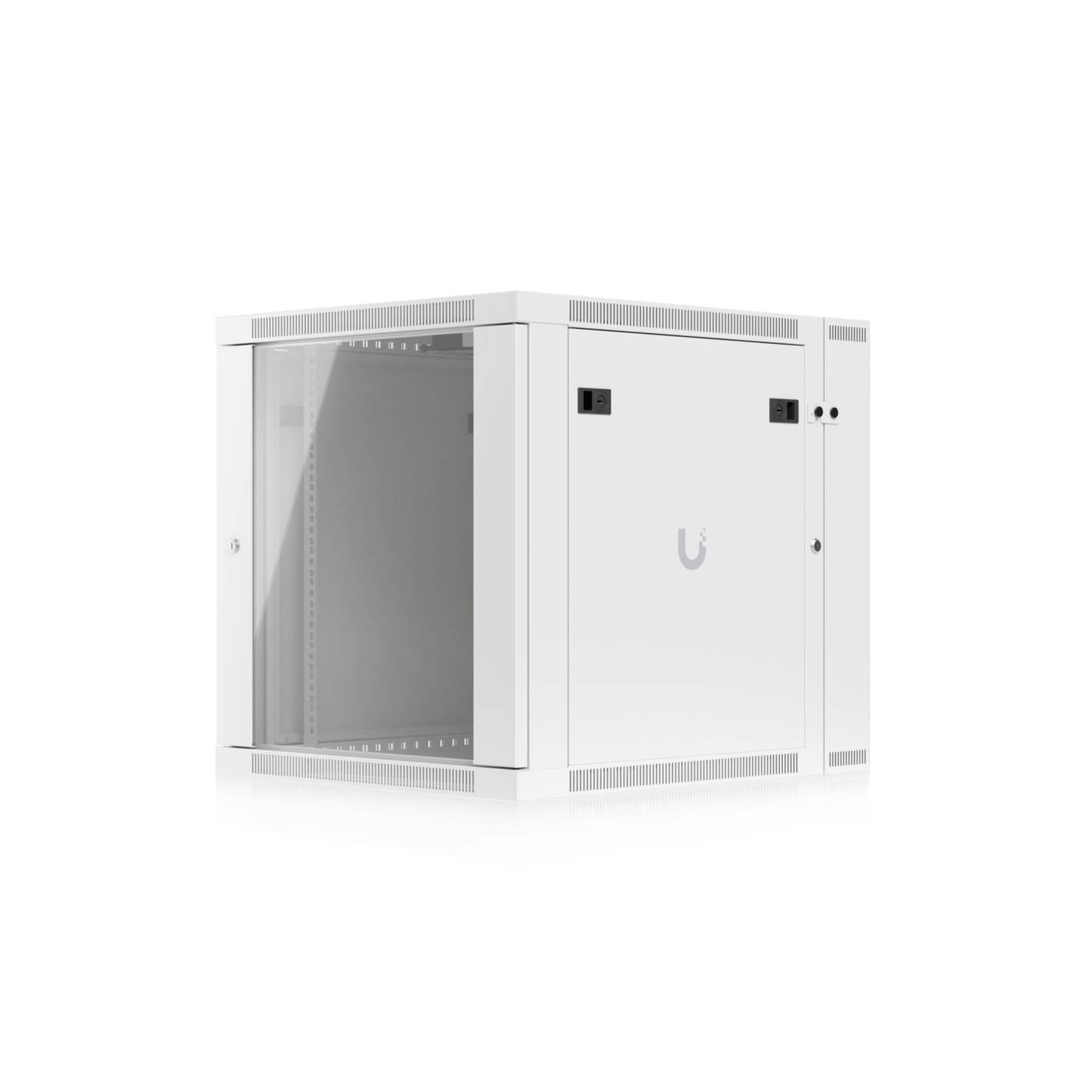 URKD12-7 UBIQUITI 12U Panel Frontal de Cristal con Doble Bisagra para Gabinete de Pared de 70 cm de Fondo, Color Blanco