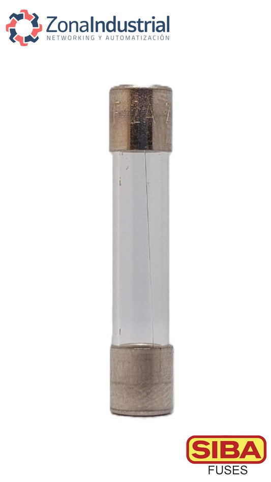 Fusible SIBA 6.3x32mm, vídrio L, 250V ac, curva F (Rápido) - 3,15A