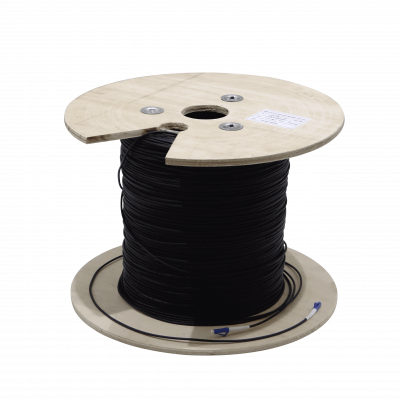 JXSLL500 Cable de fibra óptica monomodo G657A2 SM de 1 hilo con conectores LC-LC, 500 metros, tipo exterior GJYFJH de 3mm