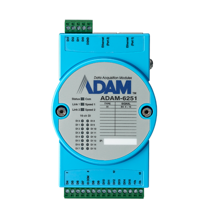 16-ch Isolated Digital Input Modbus TCP Module