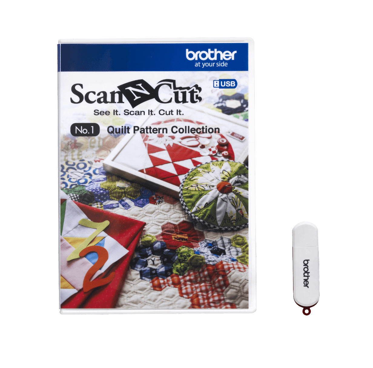 CAUSB1. Memoria USB BROTHER No.1 con patrones para quilt compatible con ScanNcut2 para plotter de corte