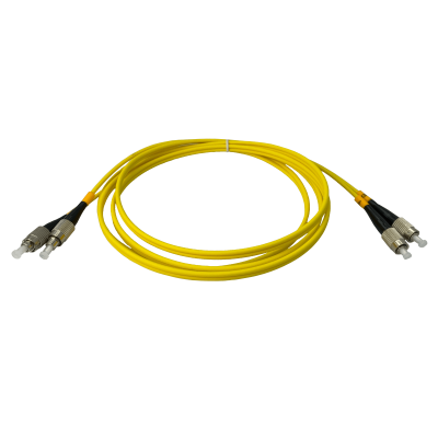 JFSFF2. Latiguillo de fibra óptica monomodo dúplex FC/UPC-FC/UPC de 2 metros, cable de 9/125 µm y 3 mm