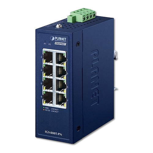 Switch Industrial PROFINET 8 Puertos Gigabit Ethernet PLANET IGS-800T-PN