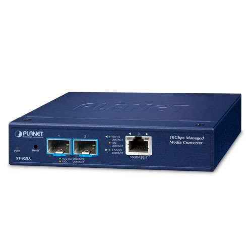 Convertidor de medios gestionado XT-925A de 1 puerto 10G/5G/2.5G/1G/100BASE-T + 2 puertos 10G/1GBASE-X SFP+