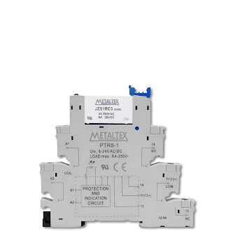 Interfaz de relé riel DIN 6.2mm contacto normal AgNi serie PRZ-1R - 220VDC/AC