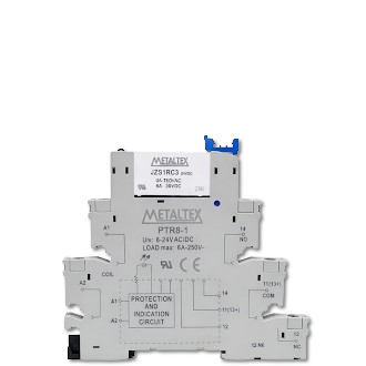 Interfaz de relé riel DIN 6.2mm contacto normal AgNi serie PRZ-1R - 24VDC/AC