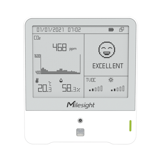 Monitor Ambiental con Display para Temperatura, Humedad y CO₂ LoRaWAN