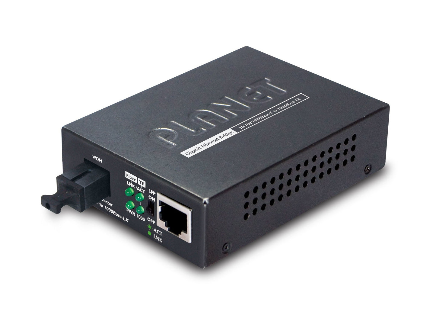Convertidor de Medios 10/100/1000BASE-T a 1000BASE-LX (WDM) TX:1310nm 20Km
